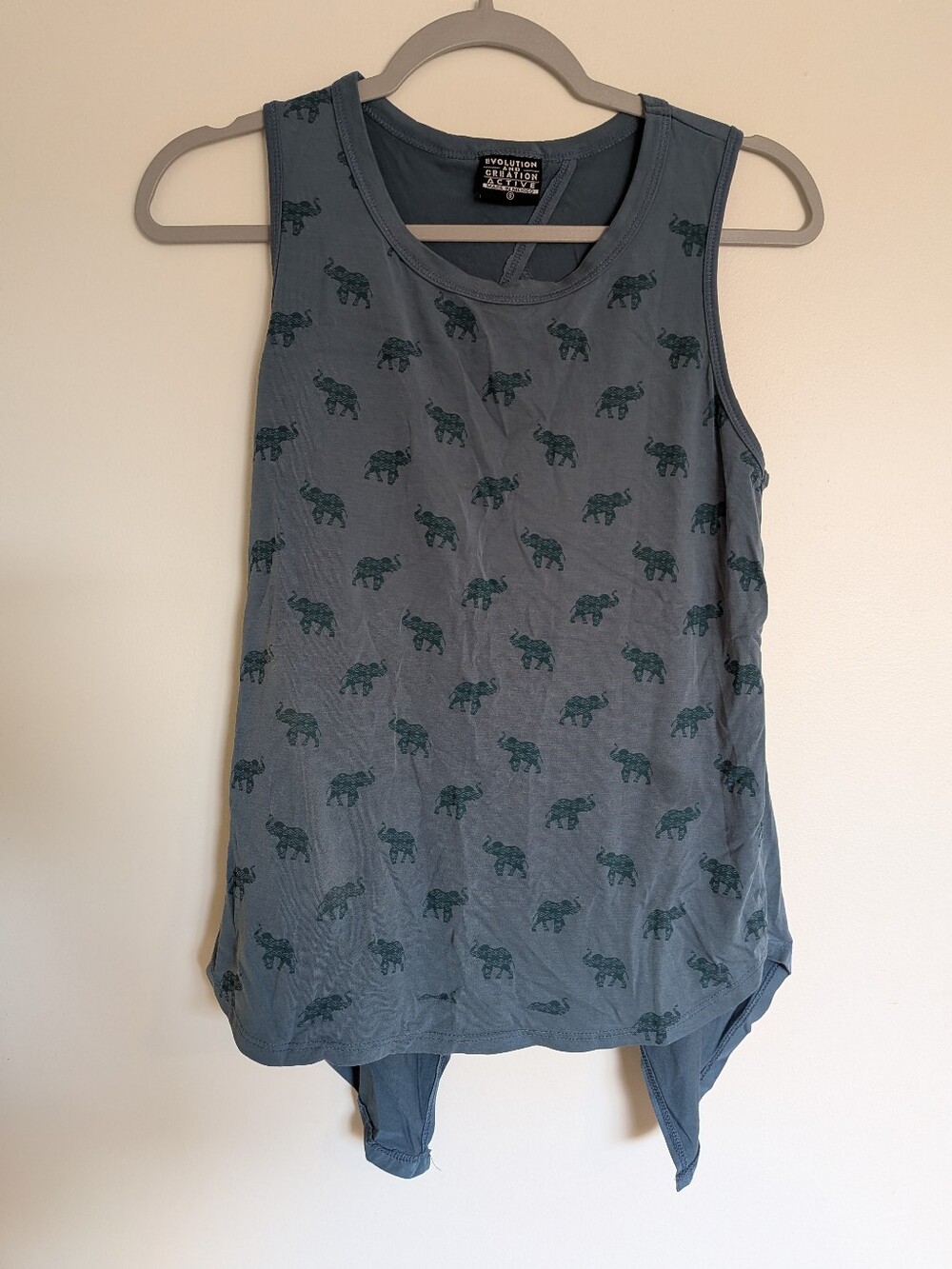 Flowy Yoga Top - Elephant Print - Evolution And Creative - Small